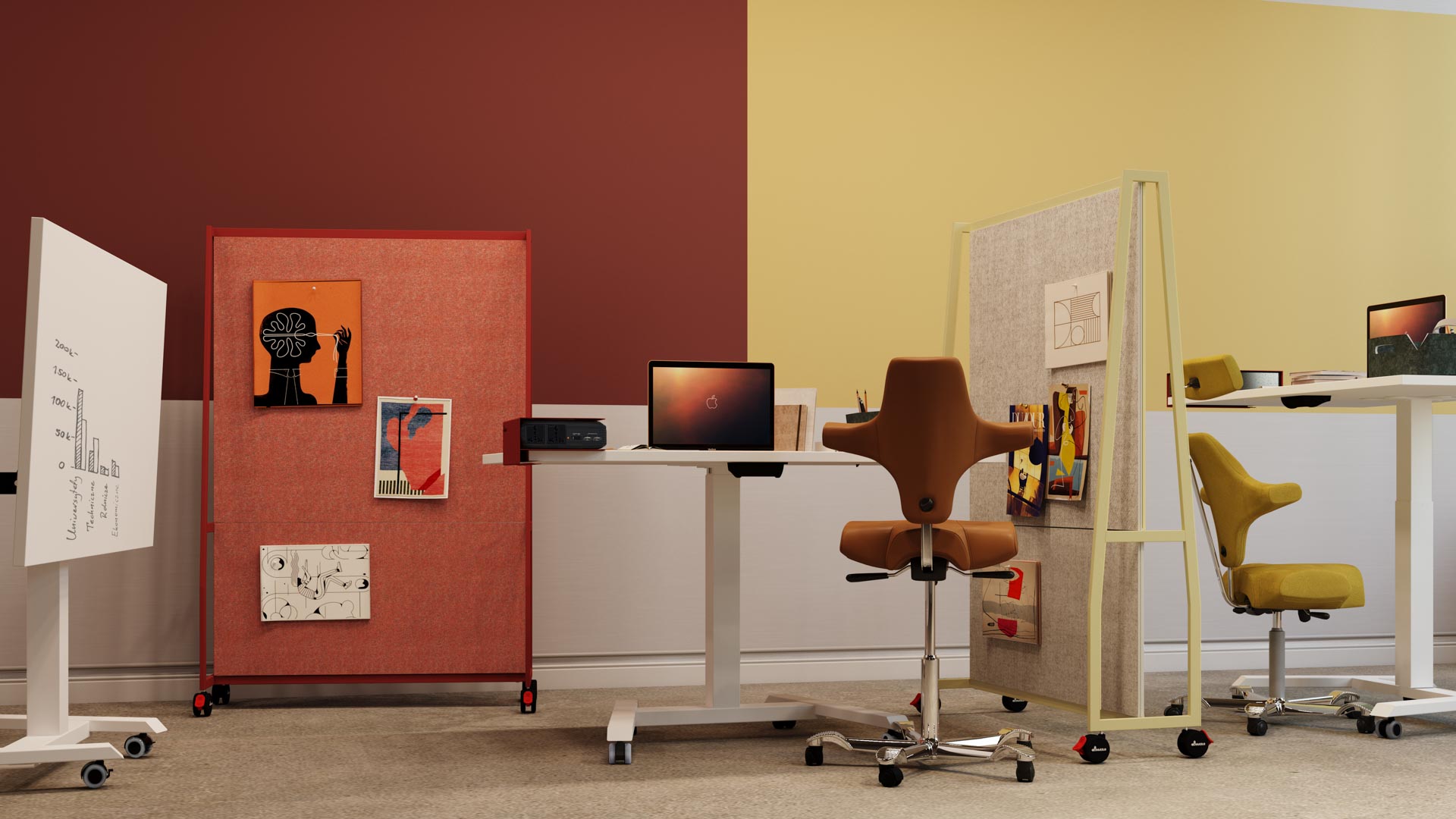 Maro Arbeitsplatz mit Schreibtisch und Stuhl